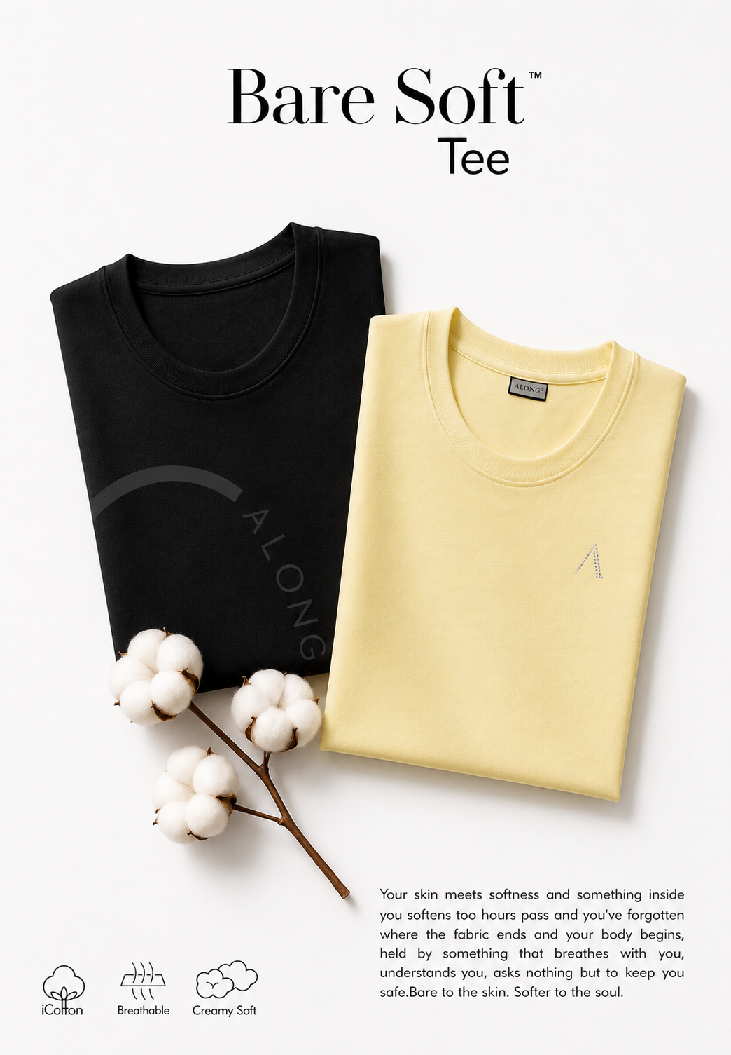 iCotton Signature Crop Tee + Effortless Oversized Tee