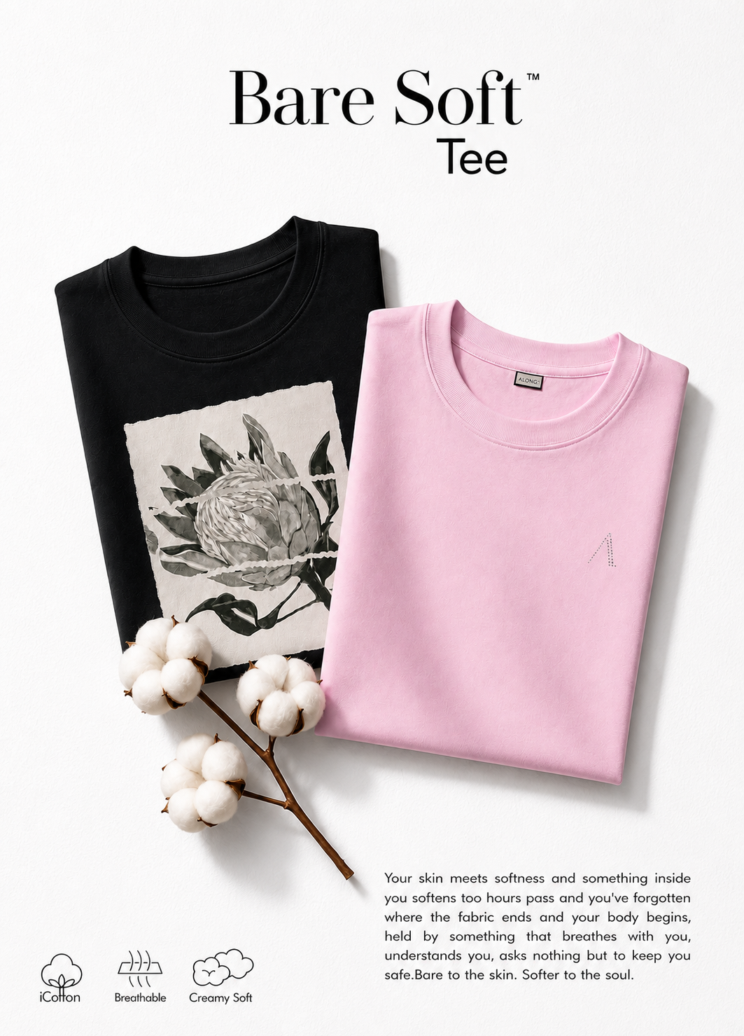 iCotton Protea Oversized Tee + Effortless Oversized Tee