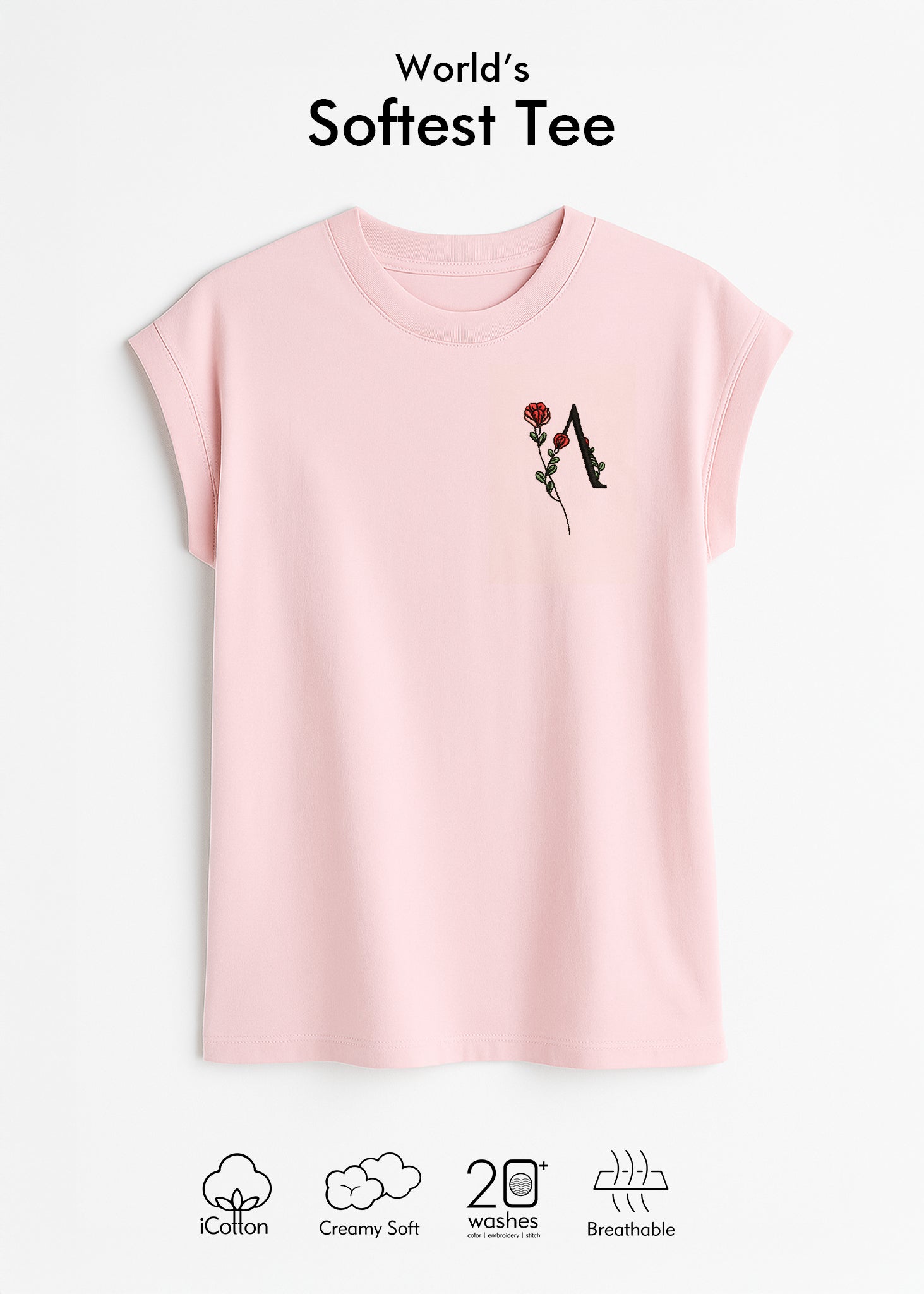 Embroidered Boxy Muscle Tee