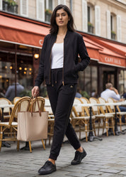 iCotton Embroidered Zipper Jacket