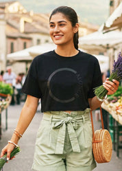 iCotton Signature Oversized Crop Tee