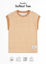 Soft Houndstooth Boxy Muscle Tee