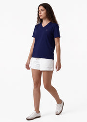 iCotton Signature Vee Neck Tee