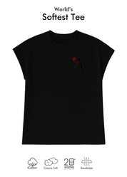 Embroidered Boxy Muscle Tee