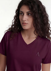 iCotton Signature Vee Neck Tee
