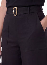 Belted Wide Leg Pants