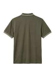Twin Line Polo T-Shirt - Olive Green