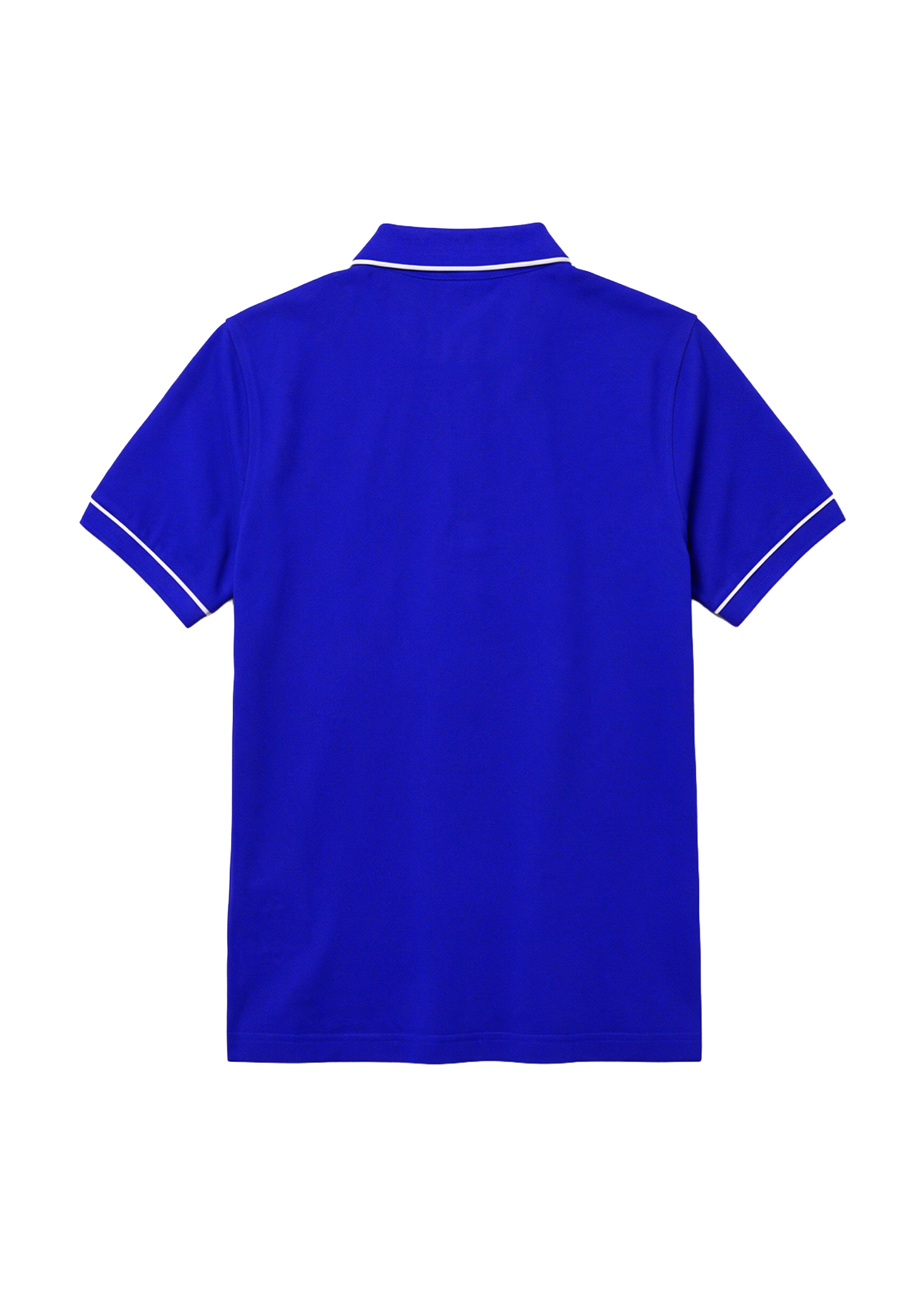 The Outline Polo T-Shirt - Cobalt with White Tipping