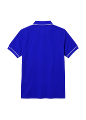 The Outline Polo T-Shirt - Cobalt with White Tipping
