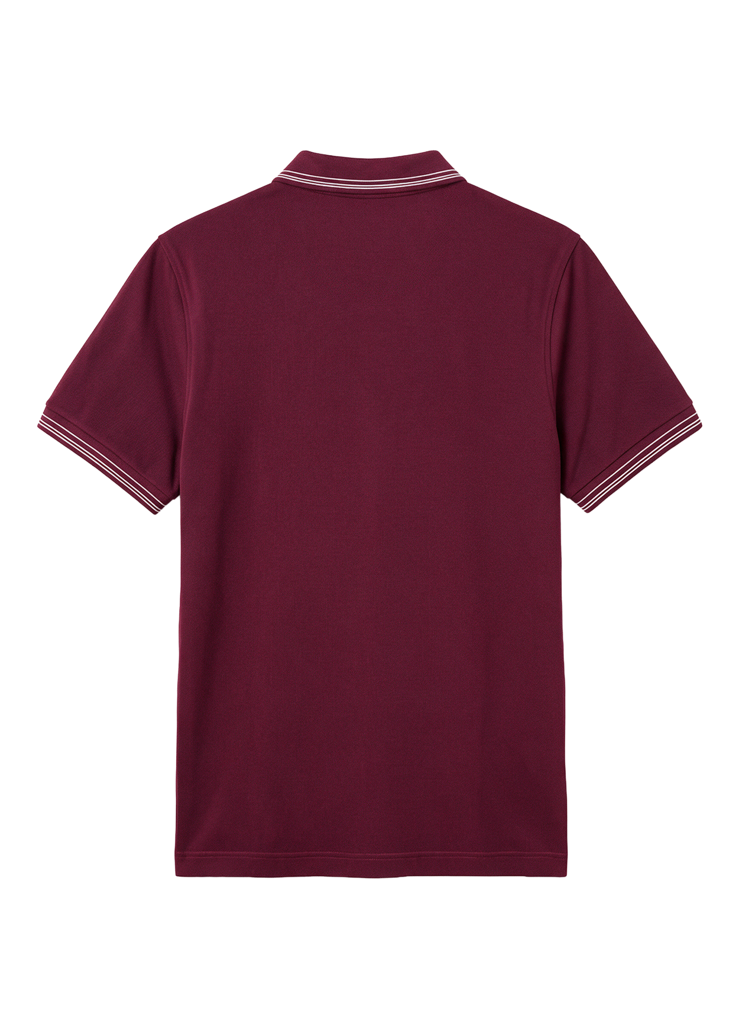 Twin Line Polo T-Shirt - Maroon