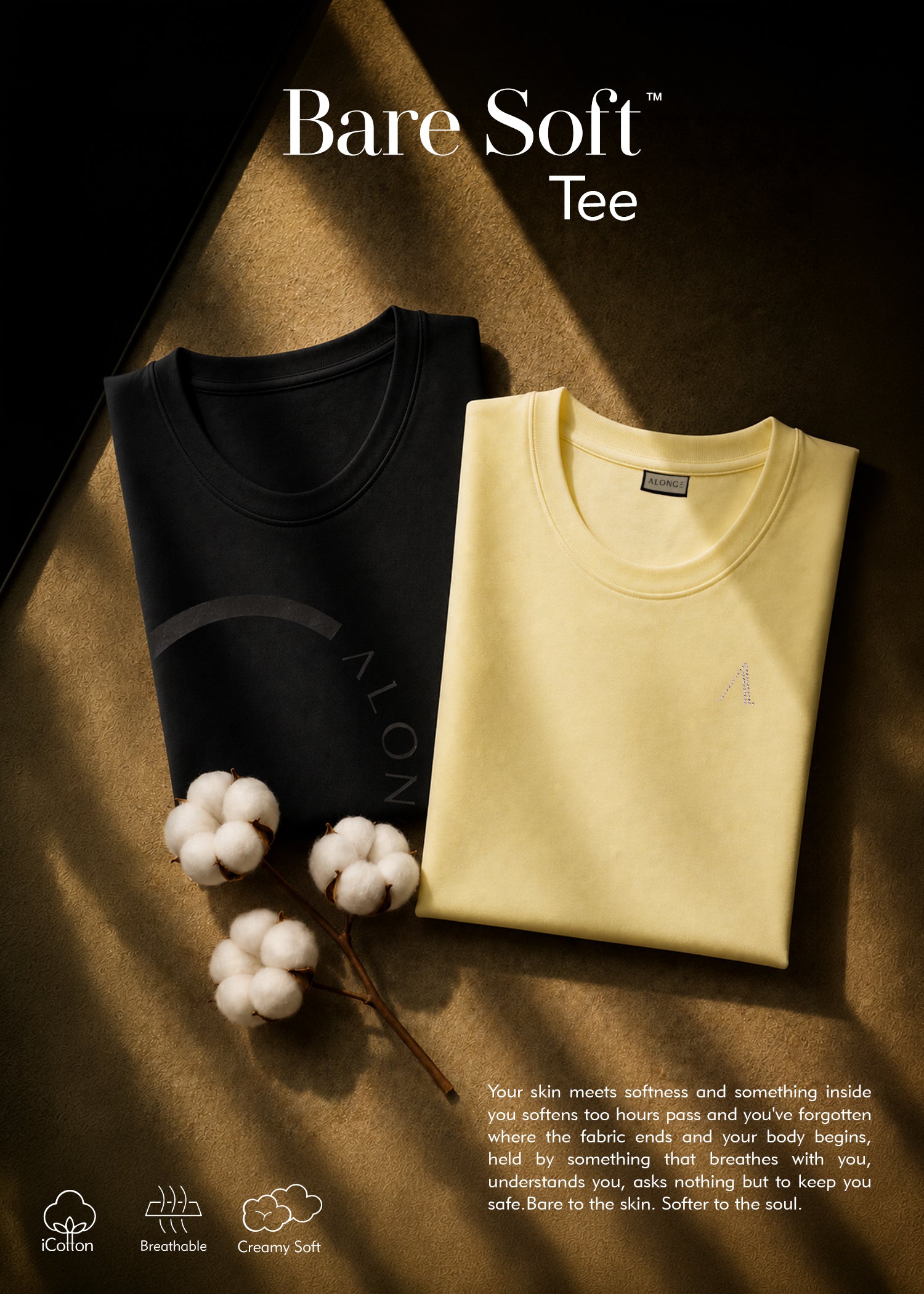 iCotton Signature Crop Tee + Cloud Soft Vee Neck Tee