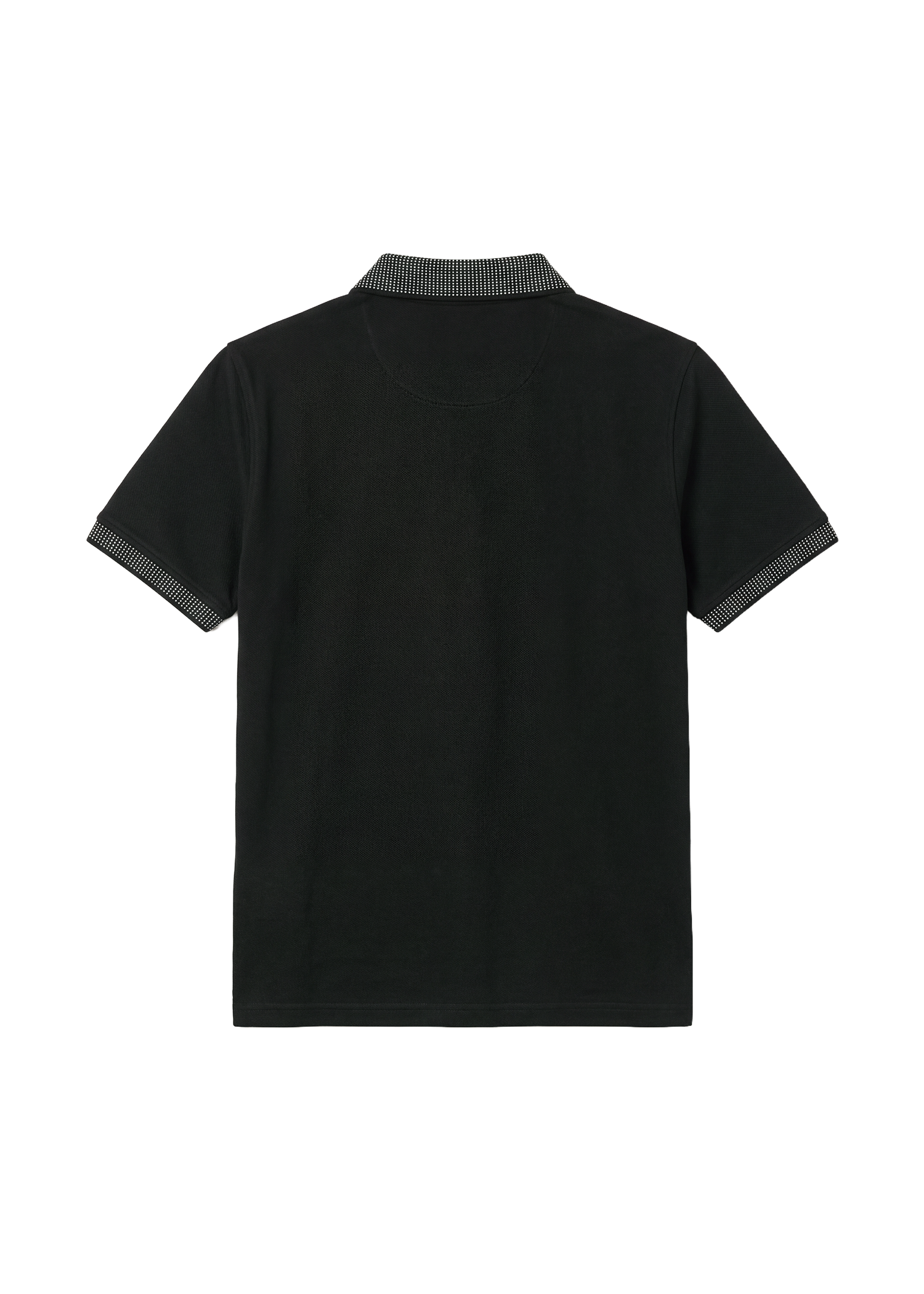 Noir Knit Polo T-Shirt - Jet Black