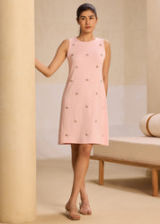 Luminous Rhinestone Shift Dress