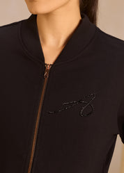 Embroidered Zipper Jacket