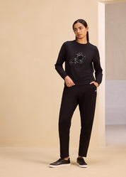 Elevated Rhinestone Tapered Pants