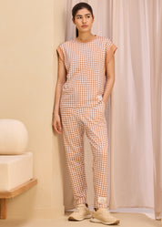 Houndstooth Tapered Pants