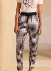 Houndstooth Tapered Pants