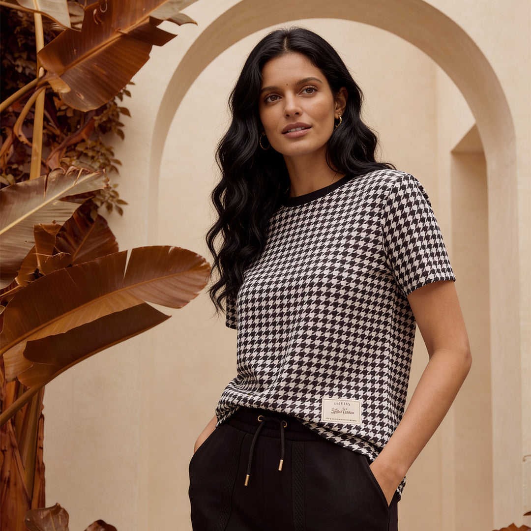 iCotton Houndstooth Tee