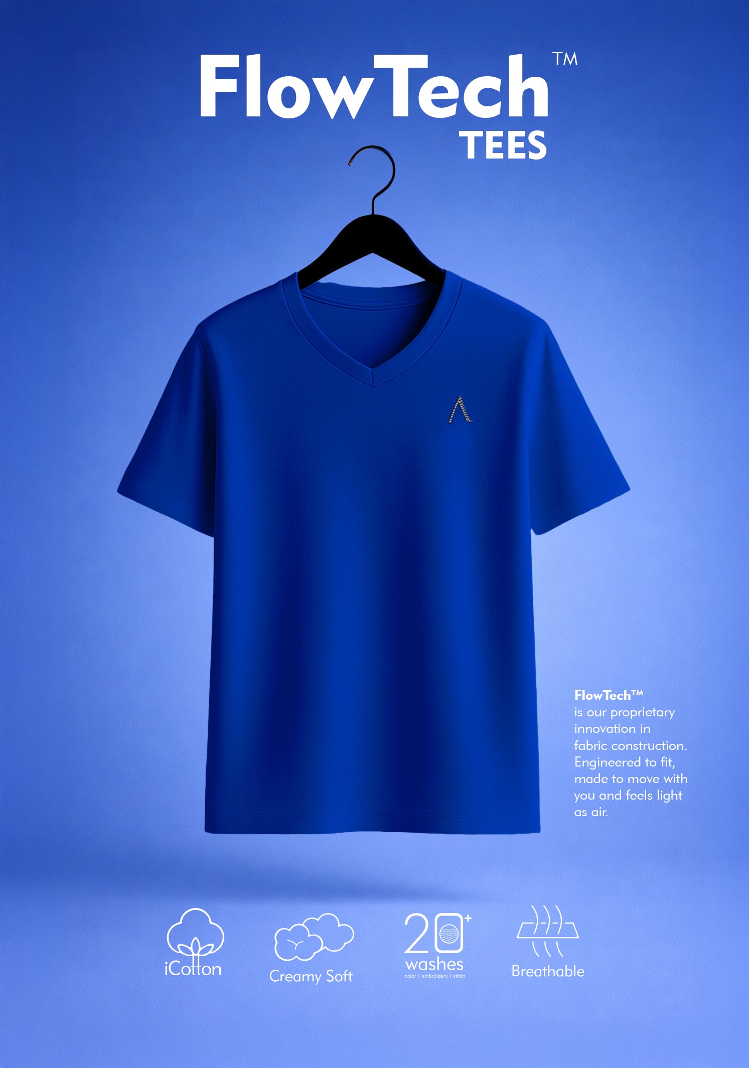 Cloud Soft Vee Neck Tee