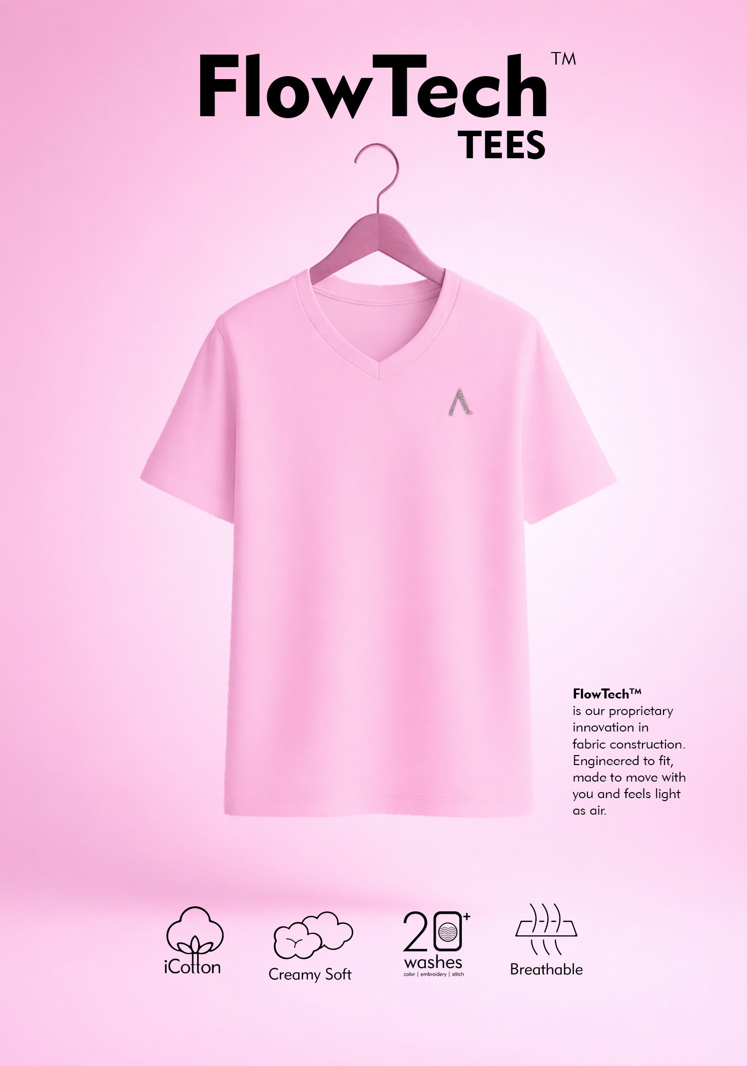 Cloud Soft Vee Neck Tee