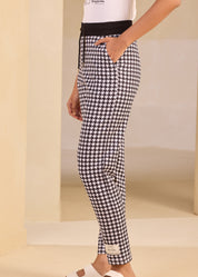 Houndstooth Tapered Pants