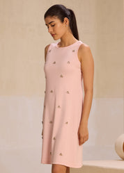 Luminous Rhinestone Shift Dress