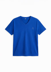 iCotton Signature Vee Neck Tee + Non-Transparent Wide Leg Pants